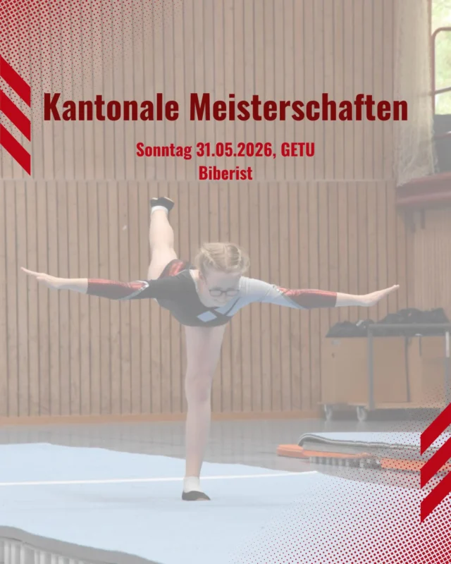 Am Sunntig finde die kantonale Meisterschafte vom Grätturne in Biberist statt: 
 
K2 Start: 16:15 Uhr 
K3 Start: 10:10 Uhr 
K4 Start: 12:25 Uhr 

Rangverkündigung 
K2&4: 18:00 Uhr
K3: 12:15 Uhr 

Eusi Turnerinne würde sich über euchi Unterstützig freue. 🤸‍♀️🤗
